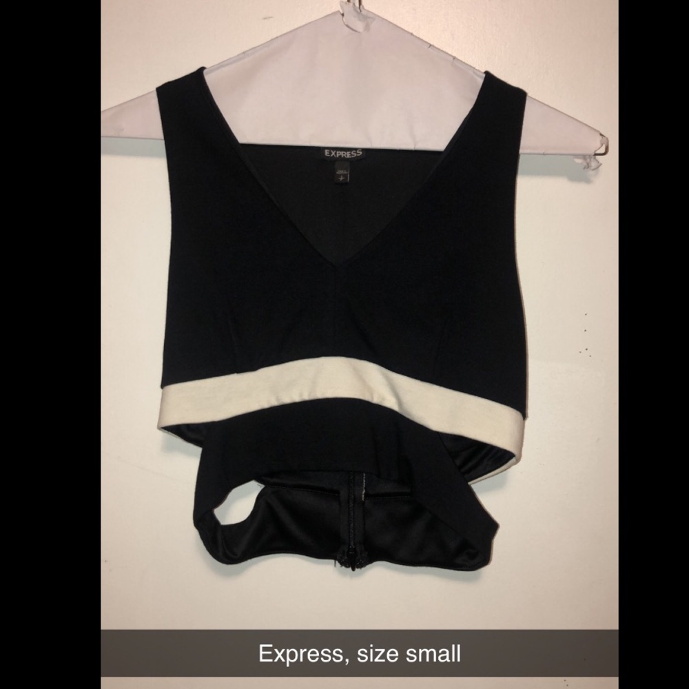 Express size small crop tops and dress tops